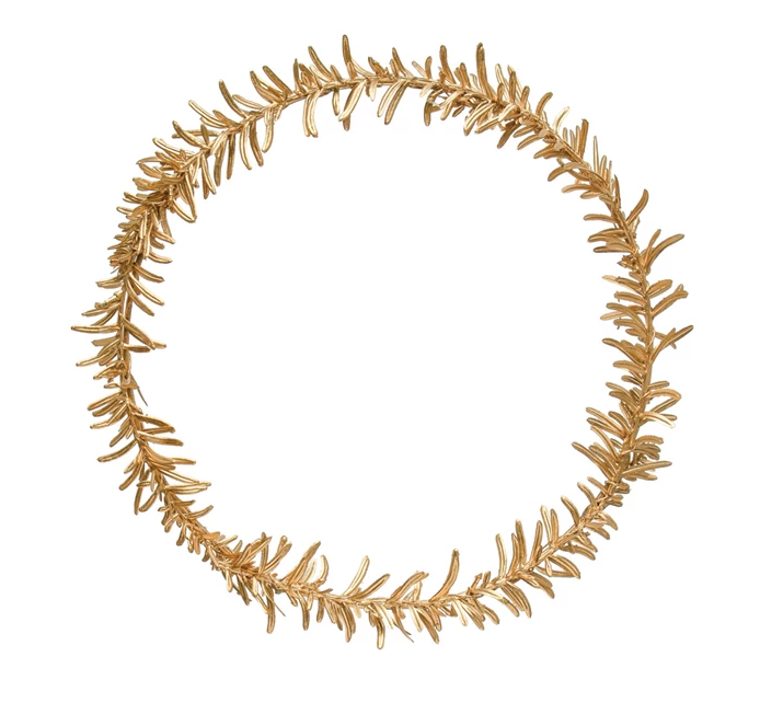Faux Leaf Gold Wreath