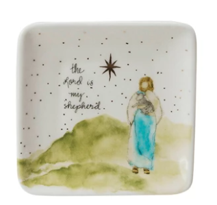 Stoneware Dish With Gold