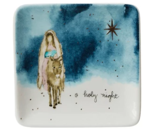 Stoneware Dish With Gold
