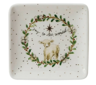 Stoneware Dish With Gold