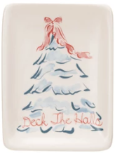 Stoneware Dish w/ Christmas Tree and Animal