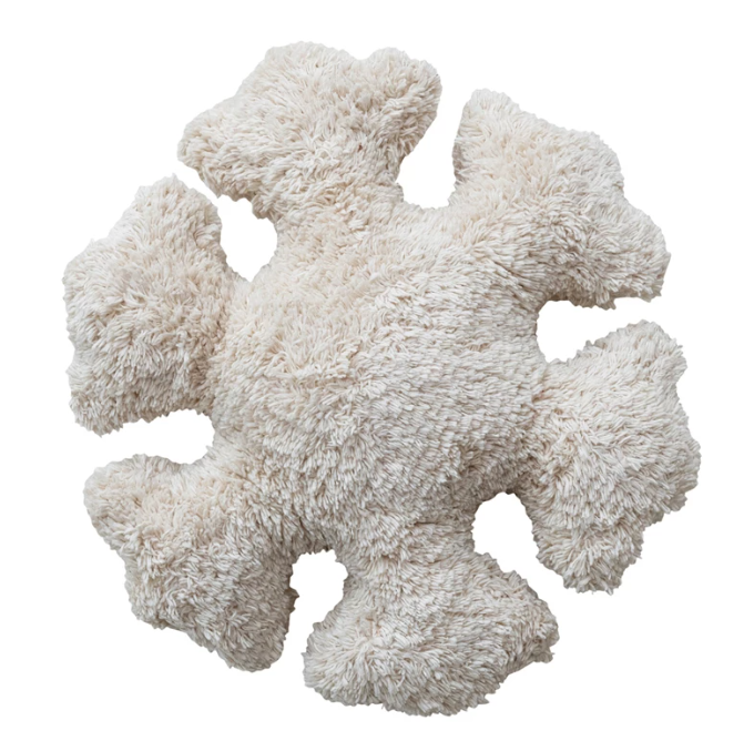Cotton Tufted Snowflake Pillow