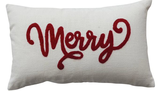 White Merry Pillow
