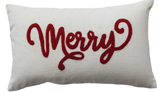 White Merry Pillow