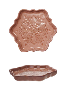 Stoneware Snowflake Plate