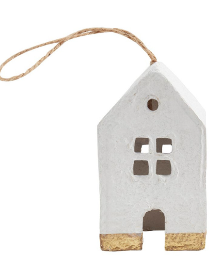 Paper-Mache Gold Dip Ornaments