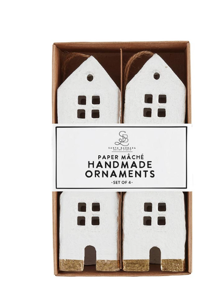 Paper-Mache Gold Dip Ornaments