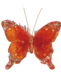 Butterfly Clip-on Ornaments w/ Glitter, Set of 12