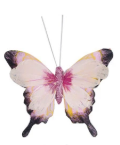 Butterfly Clip-on Ornaments w/ Glitter, Set of 12