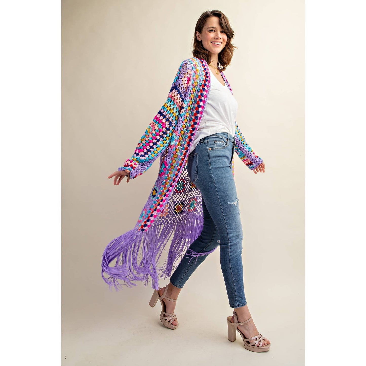 Crochet Fringe Cardigan