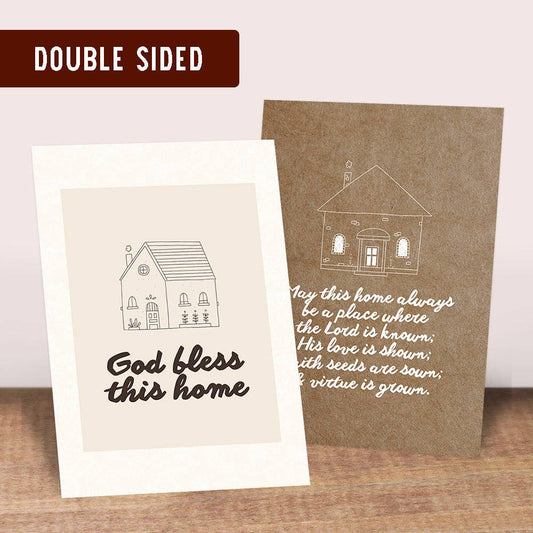 God Bless This Home Double Sided Print