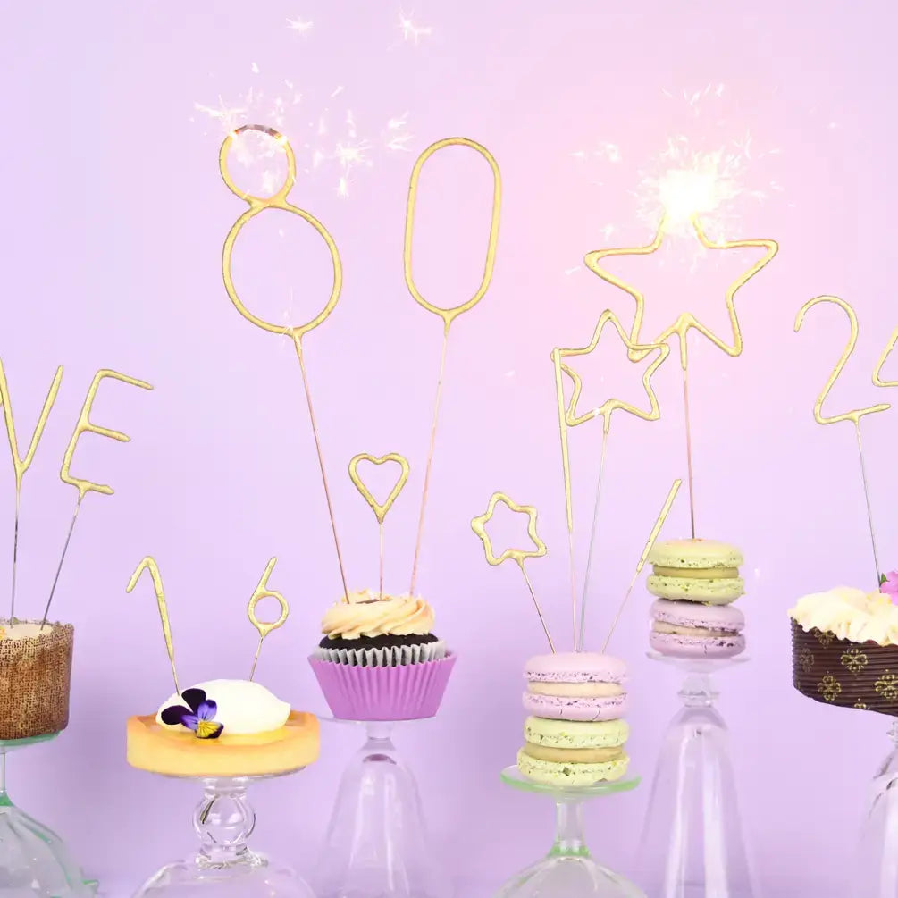 Gold Number Sparklers