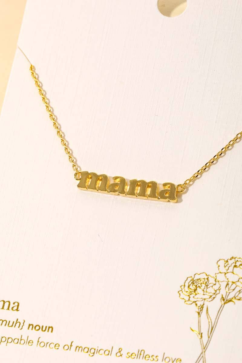Mama Print Charm Necklace