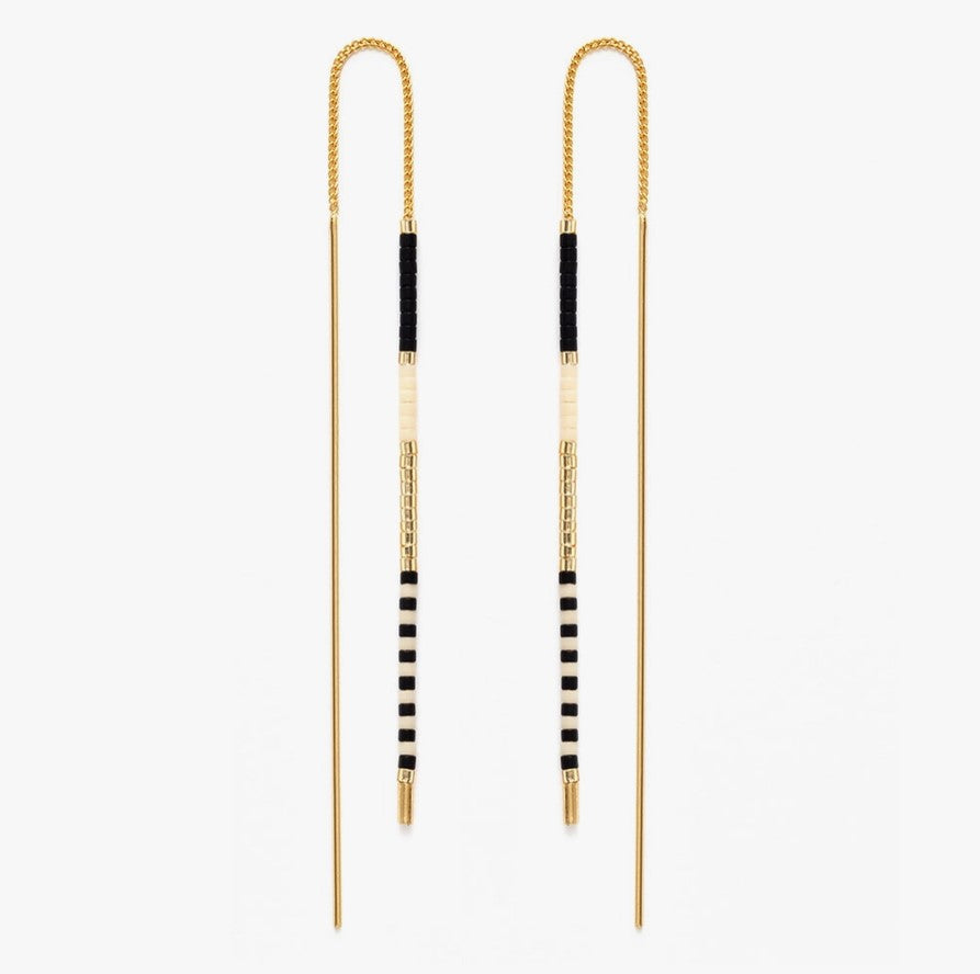 Miyuki Seed Bead Threader Earrings