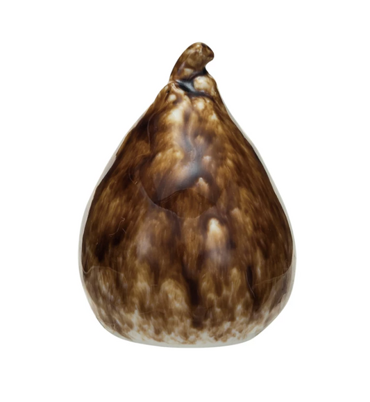 Stoneware Fig with Reactive Glaze