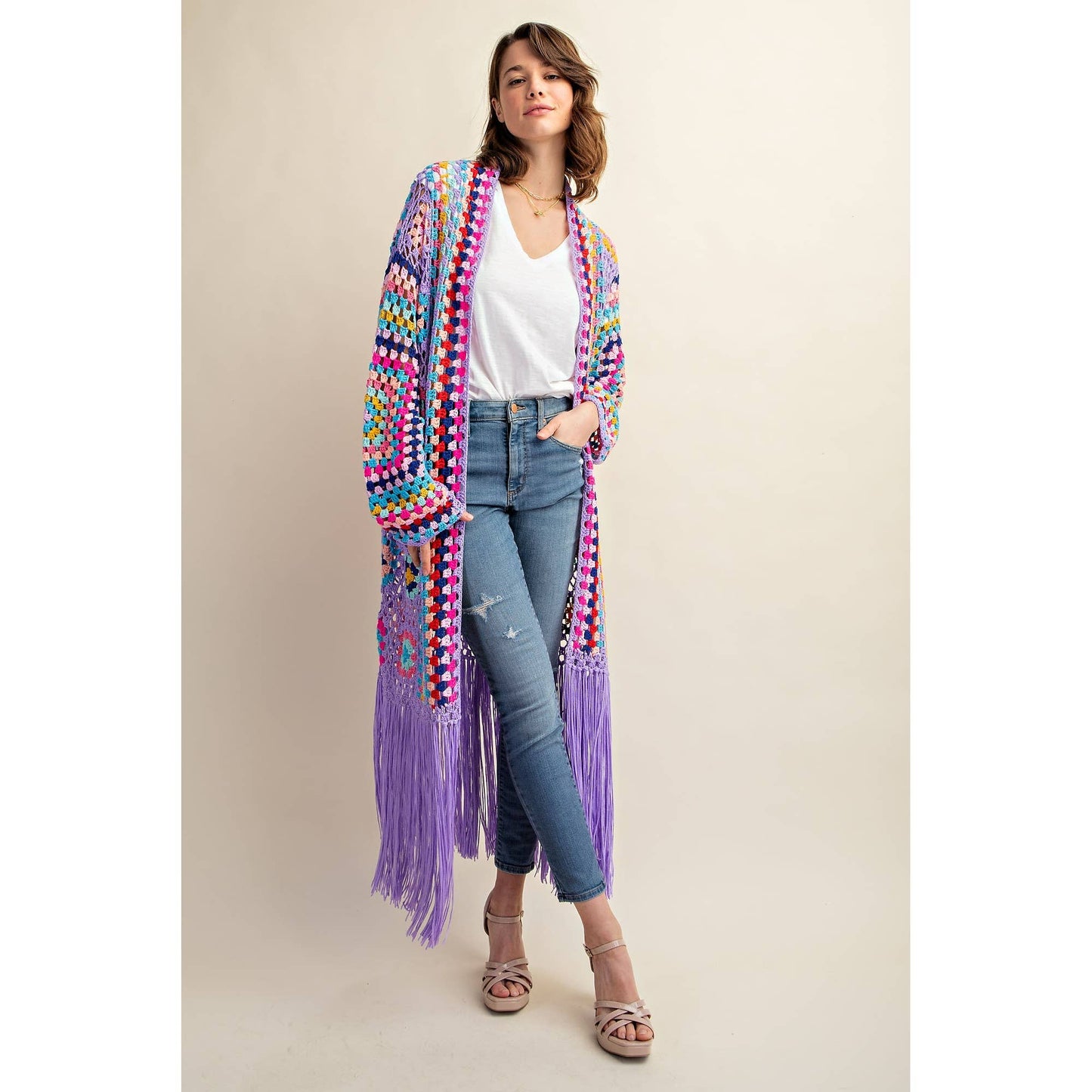 Crochet Fringe Cardigan
