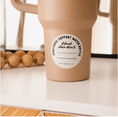 Emotional Support Water Bottle Stickers