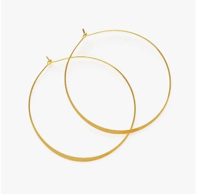 Classic Gold and Japanese Seed Beaded Hoop Earrings