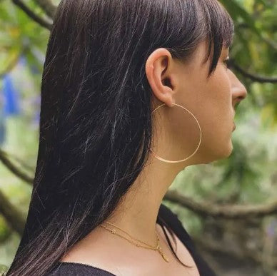 Classic Gold and Japanese Seed Beaded Hoop Earrings