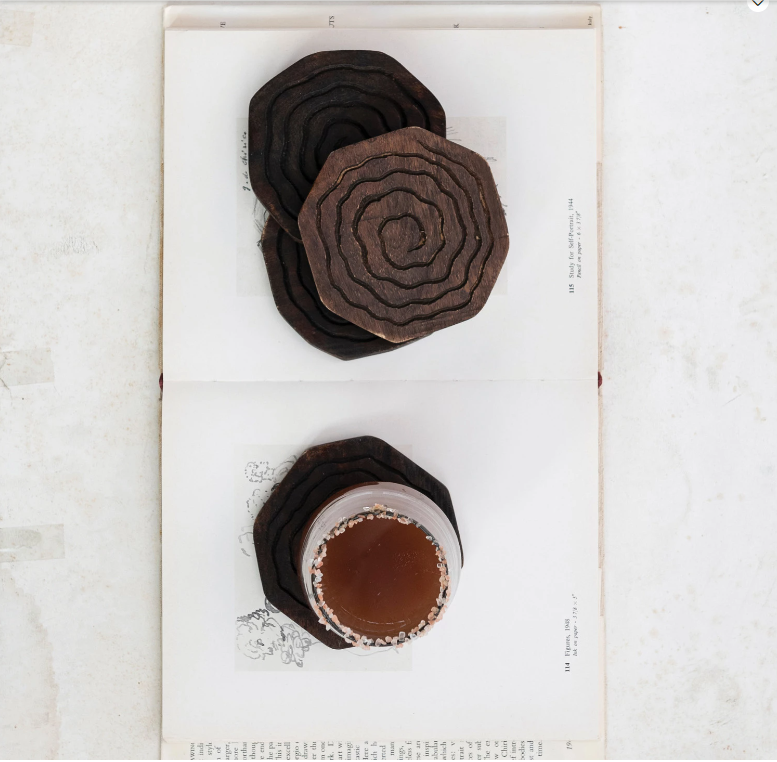 Hand Carved Mango Wood Coasters