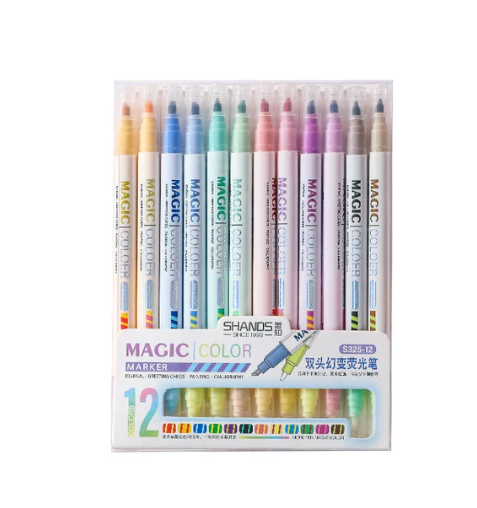 Double Ended Color Changing Highlighter Set