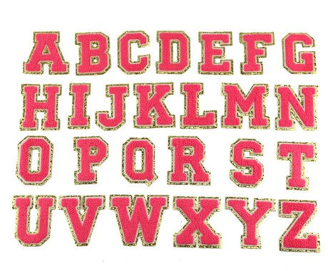 Varsity Letters - Hot Pink