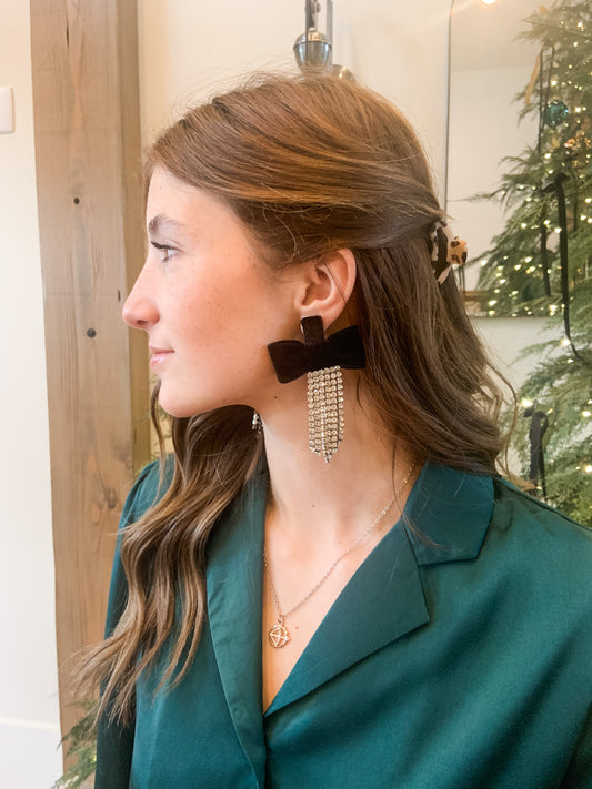 Velvet Bow Earrings