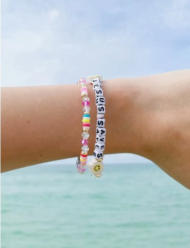 Jesus Saves Letter Bracelet