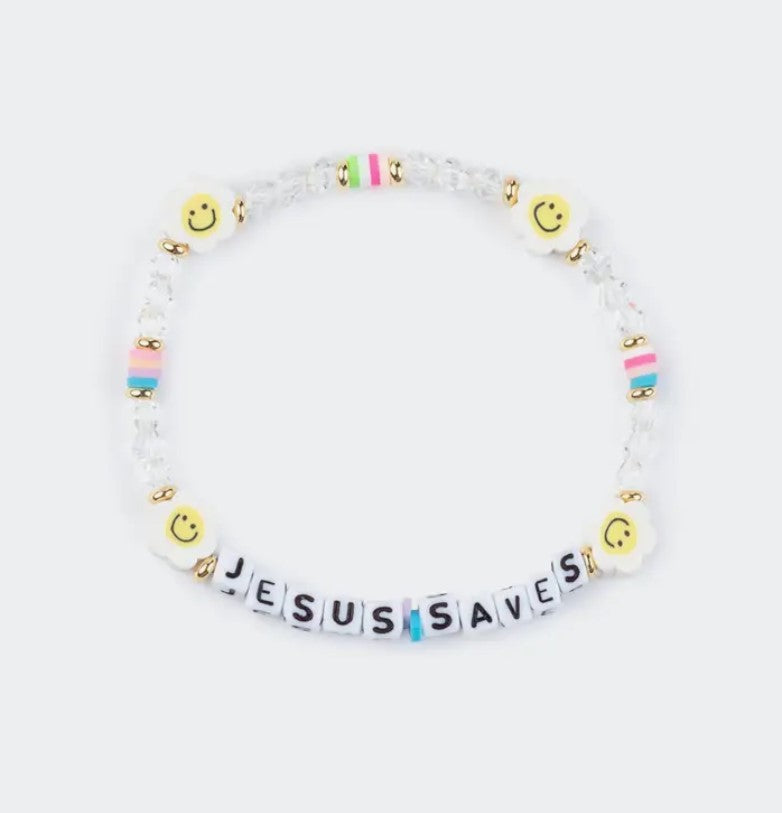 Jesus Saves Letter Bracelet