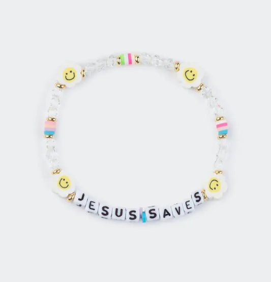 Jesus Saves Letter Bracelet