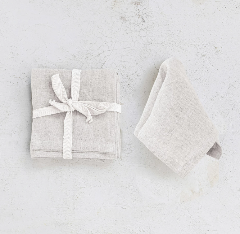 Stonewashed Linen Cocktail Napkins