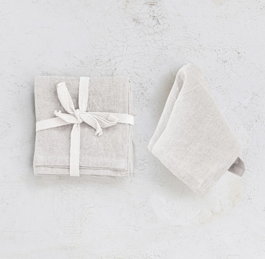 Stonewashed Linen Cocktail Napkins