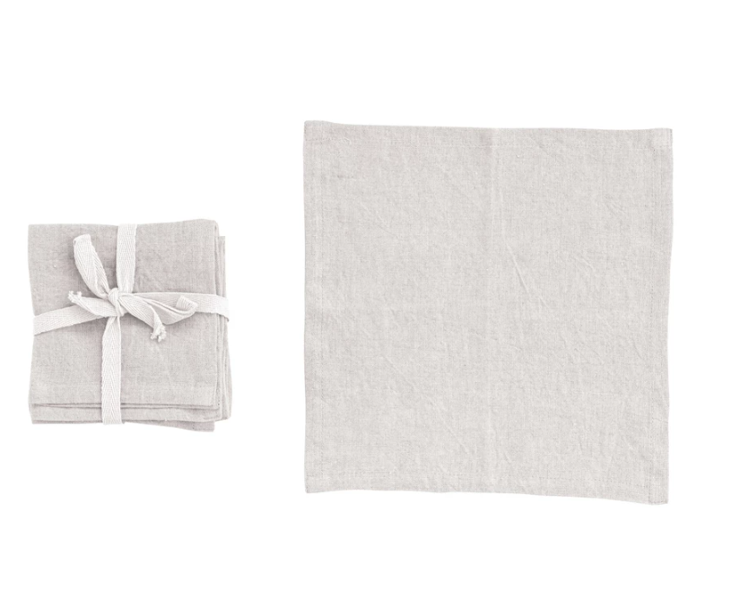Stonewashed Linen Cocktail Napkins