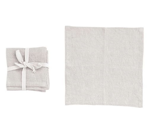 Stonewashed Linen Cocktail Napkins