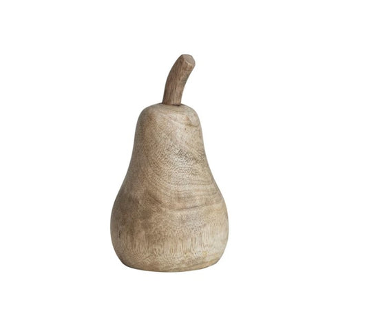 Carved Mango Wood Pear