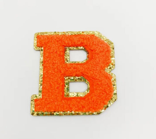 Glitter Sticker Patch Orange