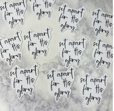 Set Apart For His Glory Christian Sticker
