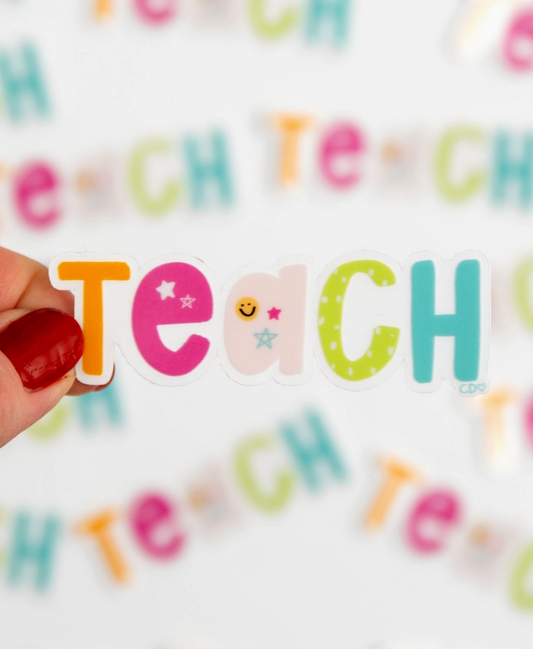 Teach Clear Decal Sticker