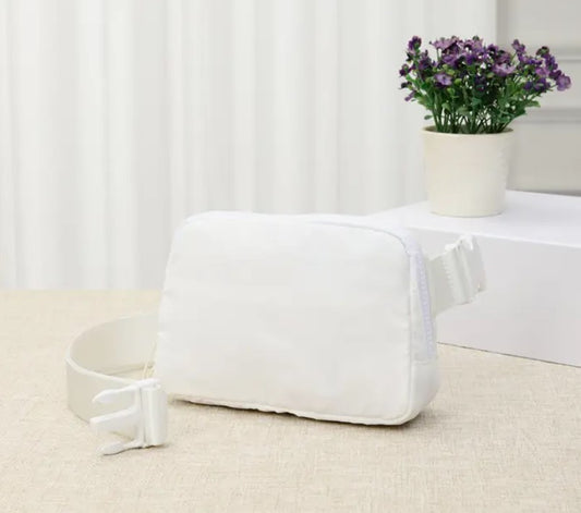 white belt bag