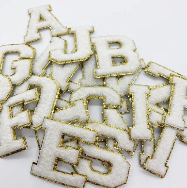 Glitter Sticker Patches White