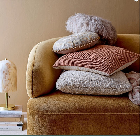 20” Woven Cotton Boucle Pillow Down Fill