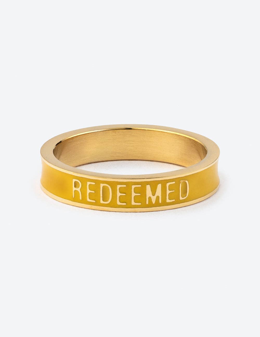 redeemed yellow enamle ring
