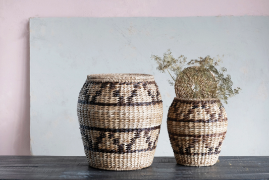 Abaca Lidded Baskets