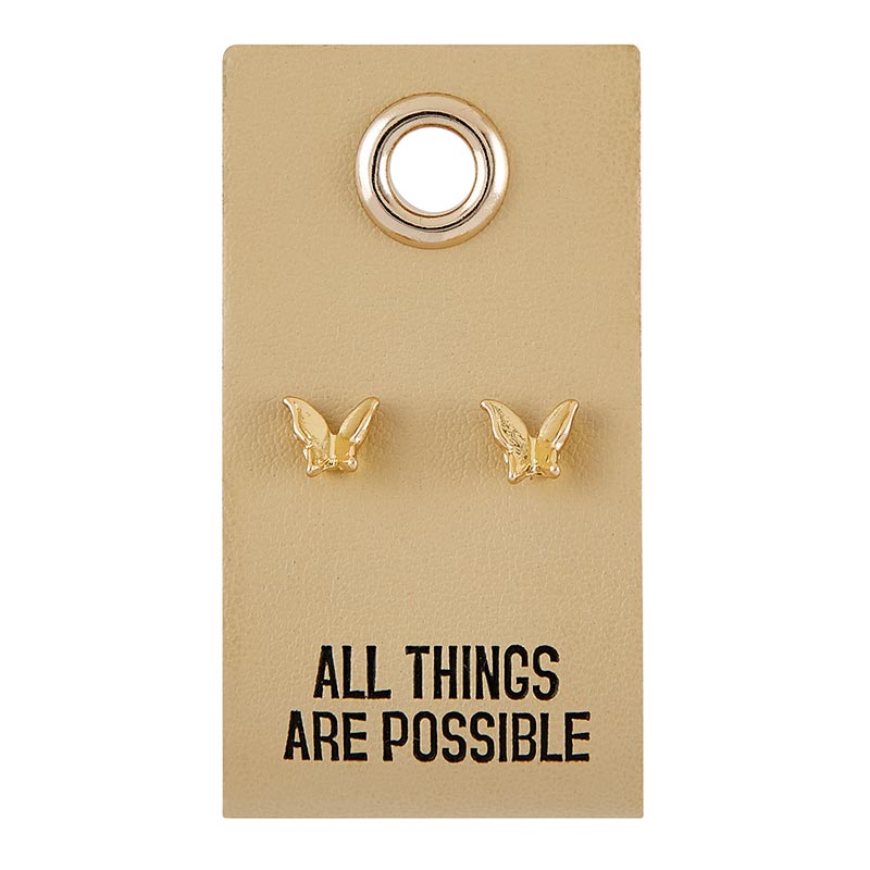 Leather Tag Earring Collection
