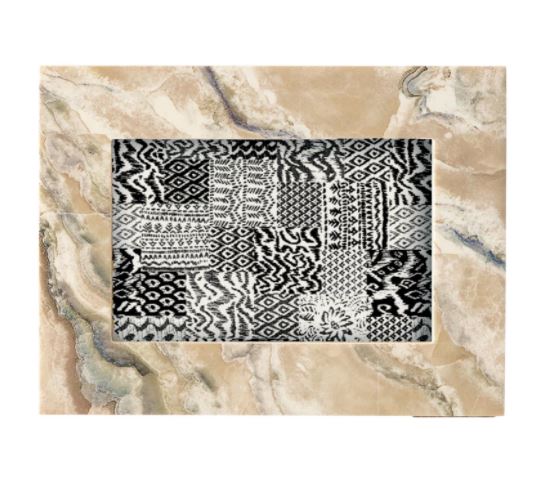 green marble picture frame