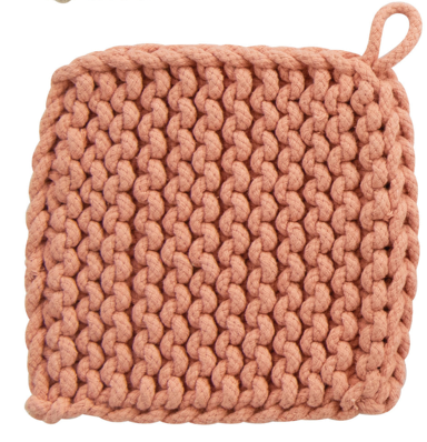 Peach pot holder
