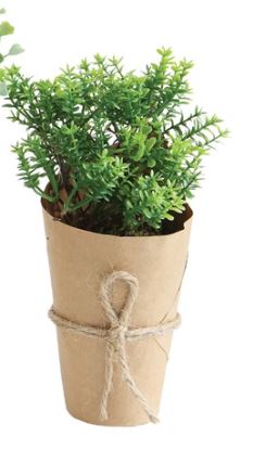 Artificial Plant In Paper Wrapped Pot