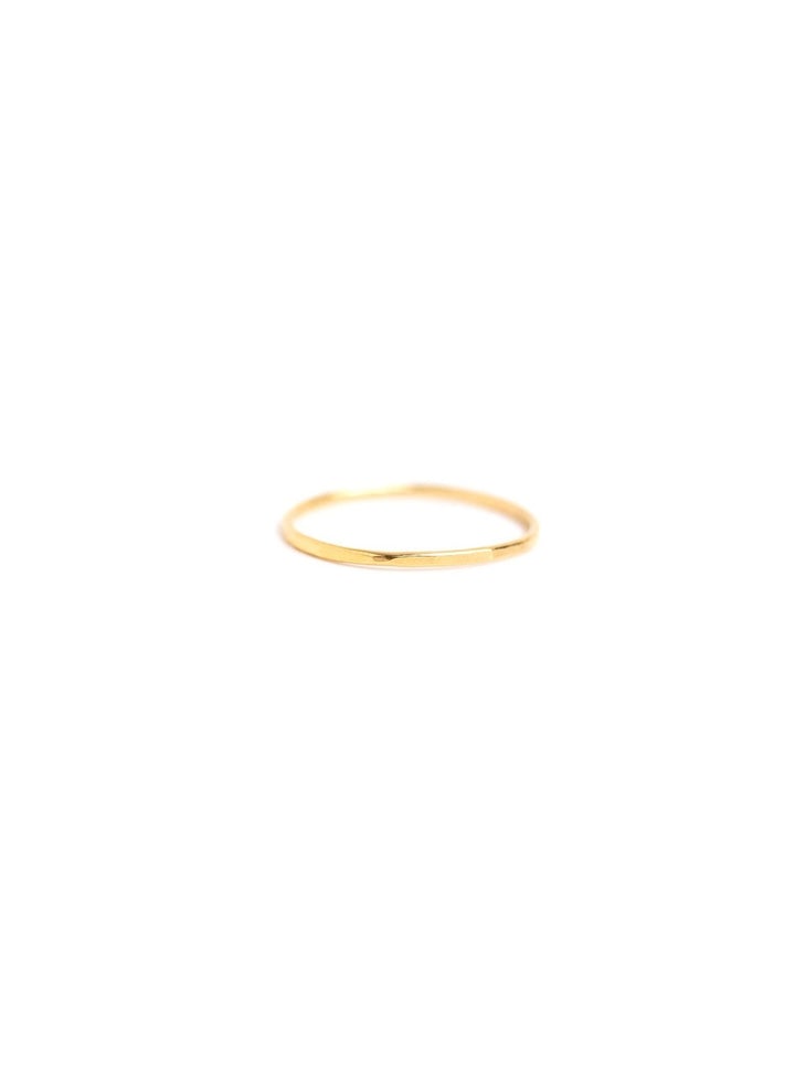 Hammered Stacker Gold Ring
