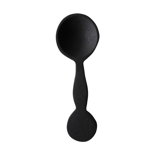 Hand-Carved Acacia Wood Spoon, Black