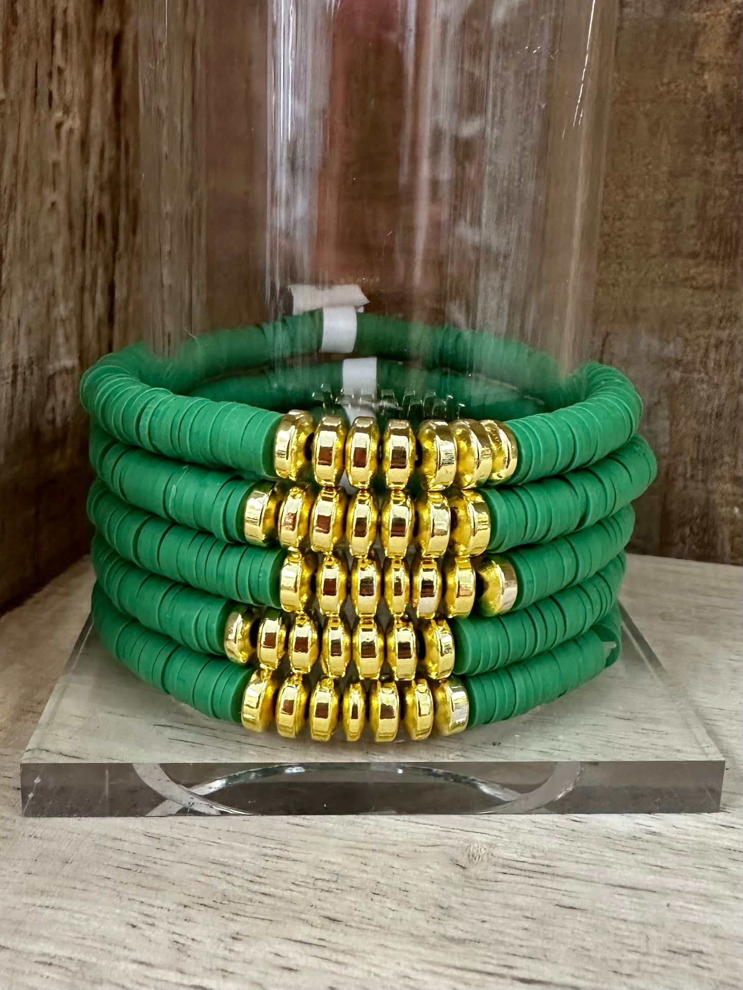 Golden Stone Bohemian Bead Stretch Bracelets